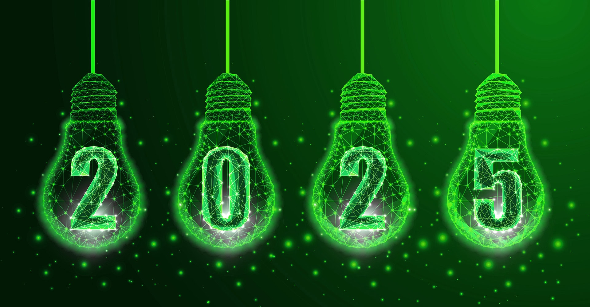 2025 in green light bulbs